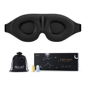 Sleep Mask 3-D Light Blocking Adults OS-BLACK